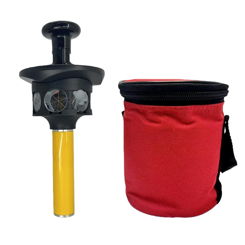 Comadsvey Store 360 Degree Reflective Prism Compatible with Trimble Total Station with 10cm Extending Pole and Storage Bag, 360° Total Station Prism 360° Total Station Prism Reflector - Image 1